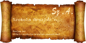 Szokola Arszlán névjegykártya